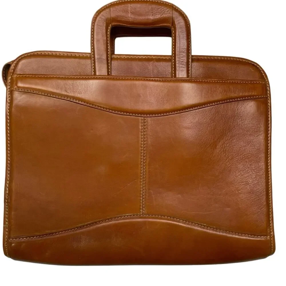 VGUC – Vintage Argentinean Handcrafted Weathered Leather Briefcase Portfolio